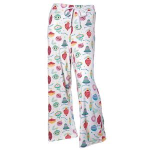 MERRY AND BRIGHT ORNAMENTS LADIES PAJAMA PANTS